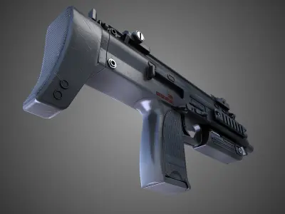 MP7 Submachine gun Hi-Res 3D model