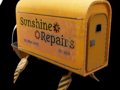 Efficient Logistics Warrior - The Container Truck 3D model