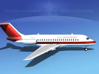 Douglas DC-9-20 Allegheny Airlines 2 3D model