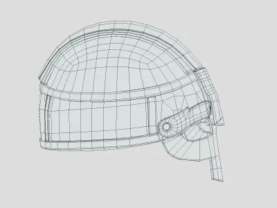 Medieval Helmet 09 Low Poly PBR Realistic  Low-poly 3D model