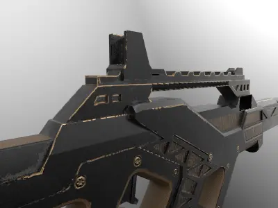 Plasma Gun Low-poly 3D model