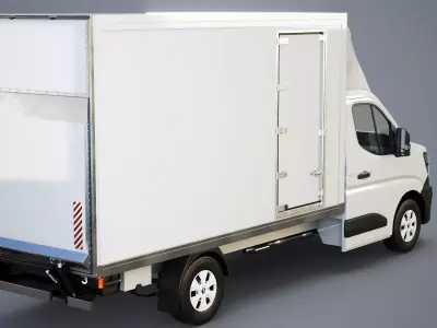 Renault Master 2025 Lift Gate Box Truck 3D Model Low-poly 3D model