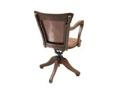 Antique desk chair 3D model