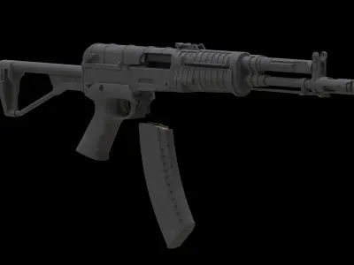 AEK 971 Low Poly Low-poly 3D model