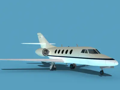 Dassault Falcon 20 V02 3D model