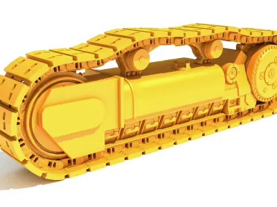 Excavator Track 3D model from CGTrader