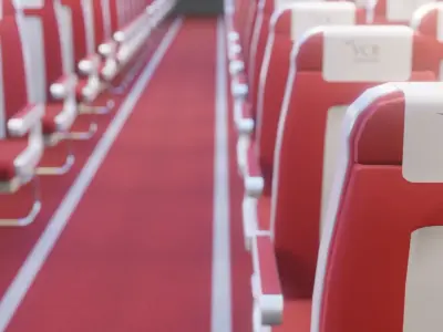 Airplane Interior  Low-poly 3D model