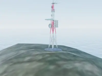 SignalTower Low-poly 3D model
