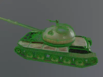 tank wreck 3D model