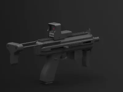 Glock Converter Docking Equipment Glock to SMG 3D model