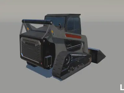 Track loader Low-poly 3D model