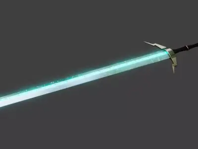 sword with cool lightning animation 3D model