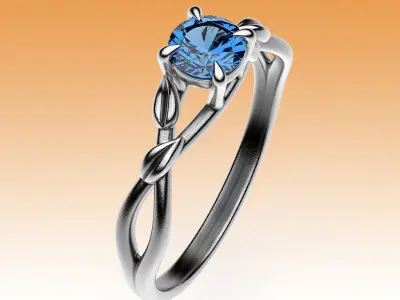 Ring Four Leaves 3D print model