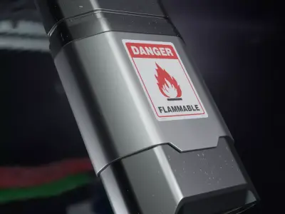 SciFi HardSurface cigarete lighter Free 3D model