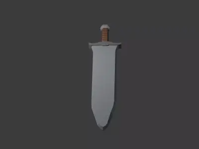 low poly sword set 3D model