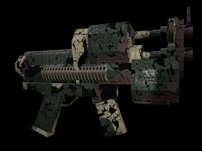 Submachine Gun Low-poly 3D model