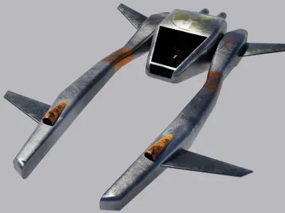 Spaceship fighter jet 3D Model Pack