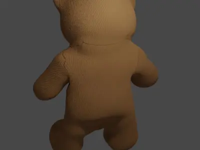 Fabric Teddy bear 3D model
