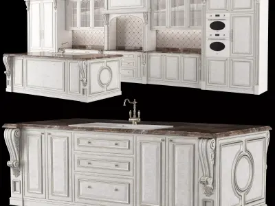 classical kitchen 2 3D model