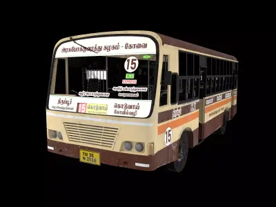 Bus Model with Texture 3D model