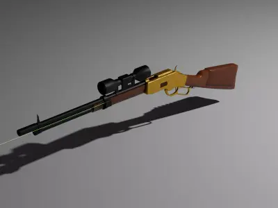1866 Yellowboy Carbine Short Rifle custom 3D model