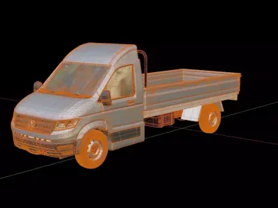 Volkswagen Crafter Pickup Truck 3D model