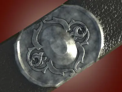 Default Caucasian sabre Shashka Low-poly 3D model