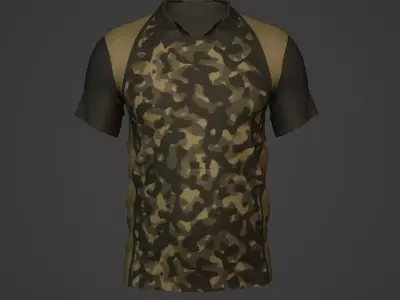 Military Soldier Clothing T-shirt Low-poly 3D model 83