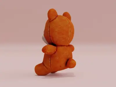 Teddy Bear Plush Toy Low-poly 3D model