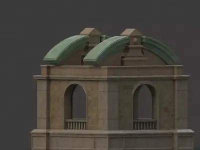 tower 01 Low-poly 3D model