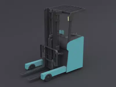Electric Forklift Low-poly 3D model