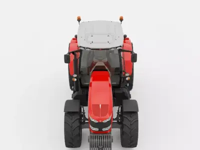Massey Ferguson 5600 Series Modern Farm Tractor Low-poly 3D model