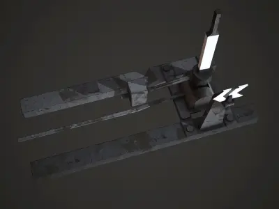 Railway Arrow Low Poly Low-poly 3D model