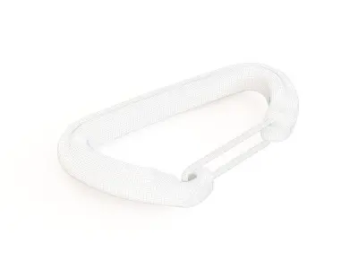 Carabiner stainless steel 3D model