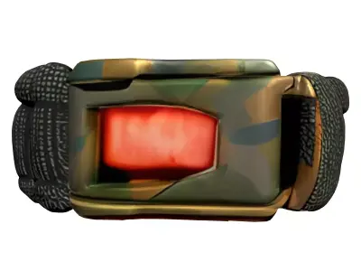 Tactical Survival Bracelet with Firestarter Low-poly 3D model
