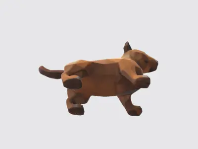 Lowpoly dog Low-poly 3D model