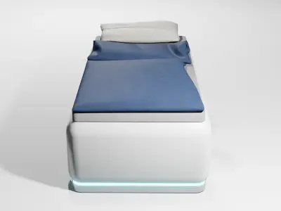 Sci fi bed Low-poly 3D model buy