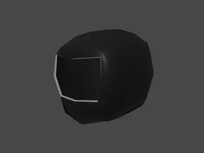 Low poly motorcycle helmet Low-poly 3D model