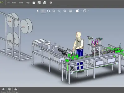 fully automatic -face mask machine 3 3D model