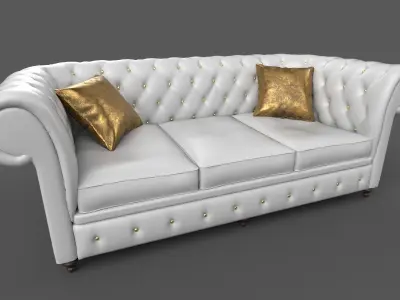 Chesterfield Sofa - 6 versions 3D model