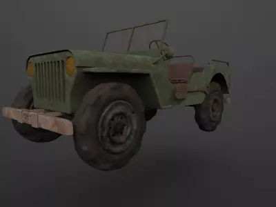 Rusty Jeep 3D Model Low-poly 3D model