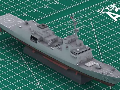 FFG62 Frigate Print Model 3D print model