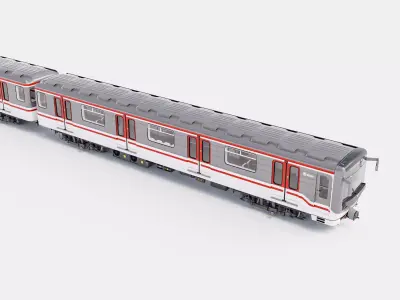 81-71M Prague metro train set - Metro Praha 3D model