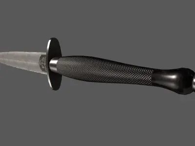 Fairbairn Sykes Knife Low-poly 3D model