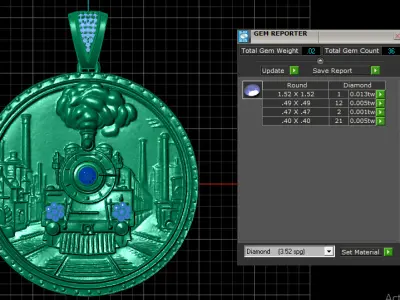 Train Pendant 3D printable model      3D print model purchase