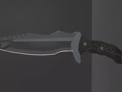 Tactical Edge 3D Knife Model Low-poly 3D model