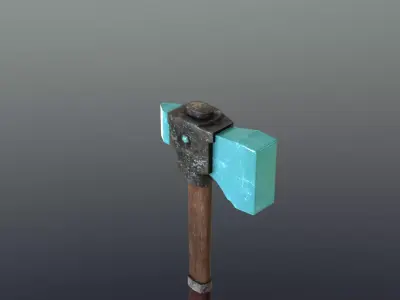 Hammer - Diamond Low-poly 3D model