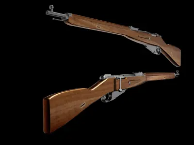 Mosin Rifle Low-poly 3D model purchase