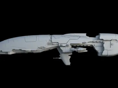 Sci Fi Transport Ship 3D model