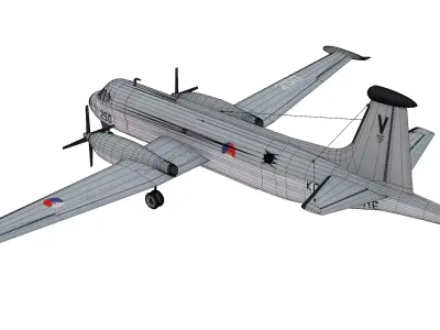 Breguet Atlantic Br 1150 Low-poly 3D model